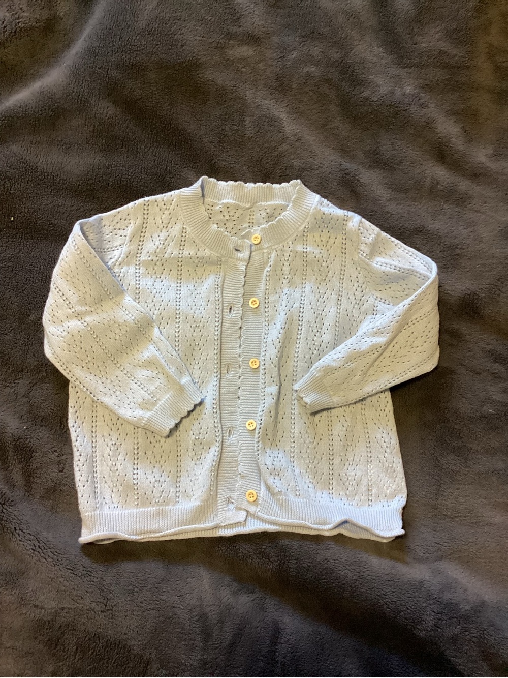 Light Blue Knit Button Cardigan